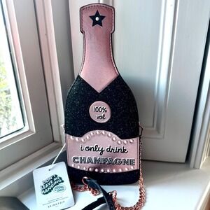 Skinnydip London Champagne Bottle Novelty Crossbody Purse NWT Detachable Chain